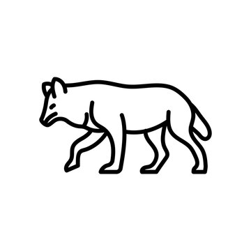 recommend clip art: Wolf Outline Icon, Vector illustration