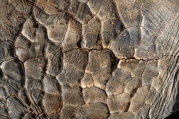 Elephant's dirty trunk close-up