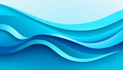 Obraz premium Majestic ocean flat design top view summer waves theme animation vivid