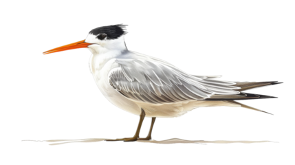 Illustration of a Caspian Tern bird on a white background