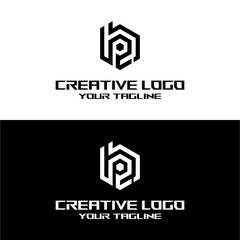 creative letter logo br desain vektor