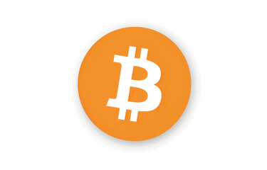 Fototapeta premium Bitcoin logo on white background