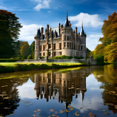 Obraz premium beautiful Kasteel Ooidon castle Dienze Belgium