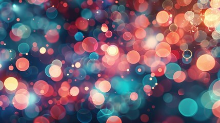 Colorful Dance of Lights Vibrant Bokeh Background with Dynamic Red Blue and Green Circles Abstract Art Photography for Design and Creativity