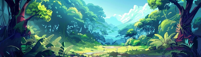 Obraz premium Design an animators dream backdrop with visually advanced elements