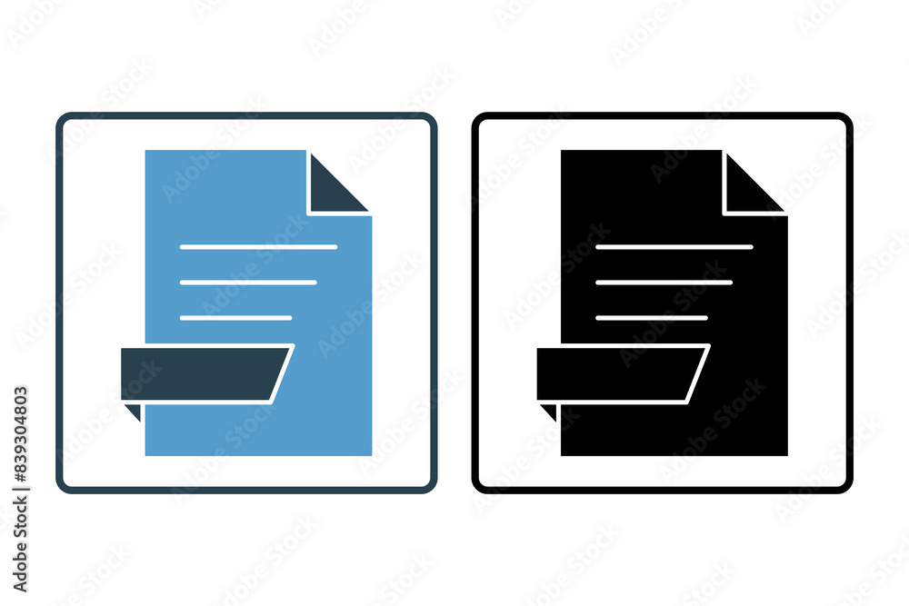 Poster pdf editor icon. icon related to edit tool. suitable for web site, app, user interfaces, printable e