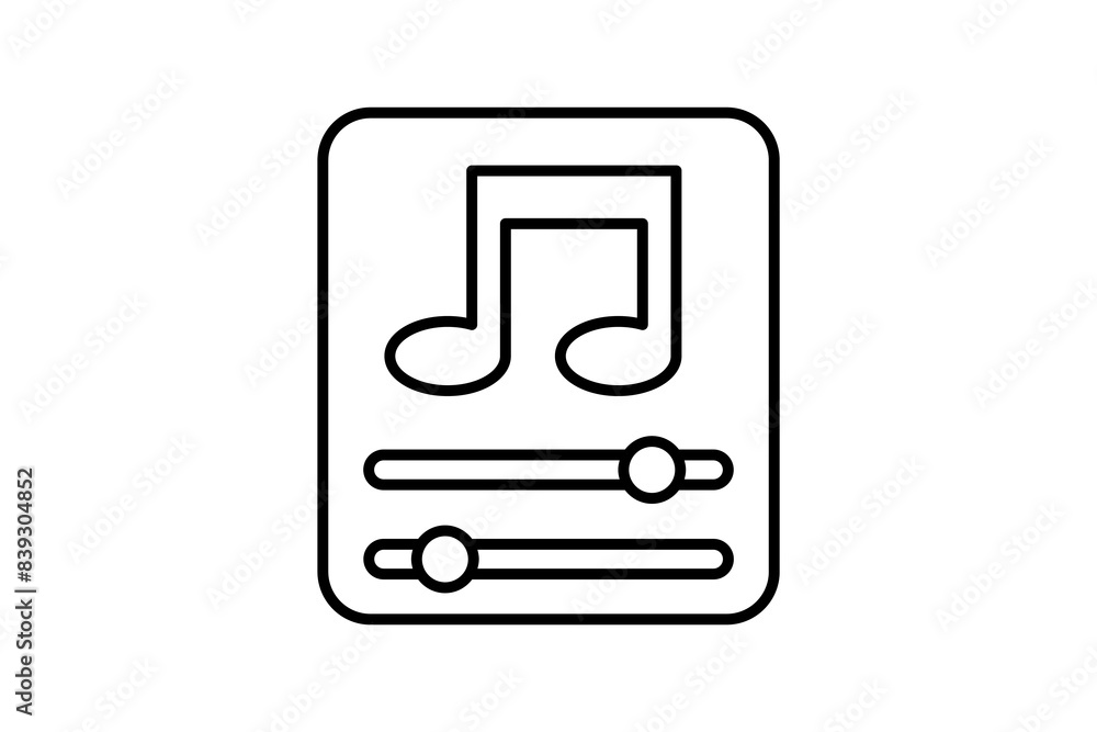 Poster audio editor icon. icon related to edit tool. suitable for web site, app, user interfaces, printable