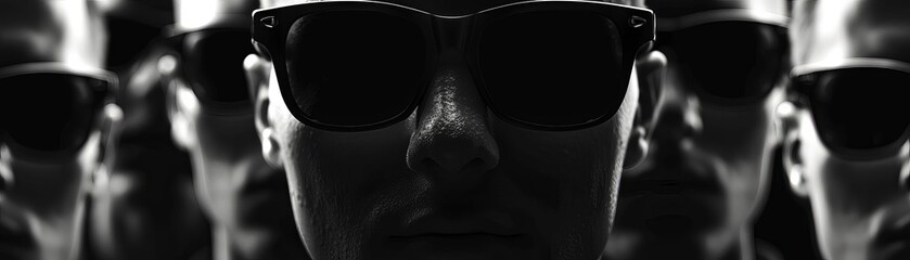 Obraz premium The cohort of shades reveals a hidden message