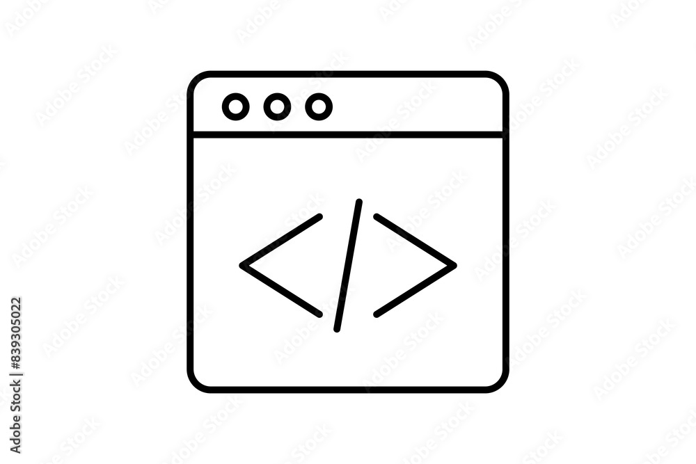 Poster code editor icon. icon related to edit tool. suitable for web site, app, user interfaces, printable 