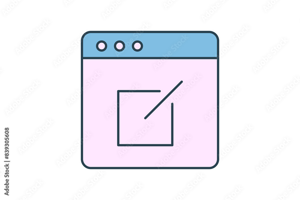 Poster online editor icon. icon related to edit tool. suitable for web site, app, user interfaces, printabl