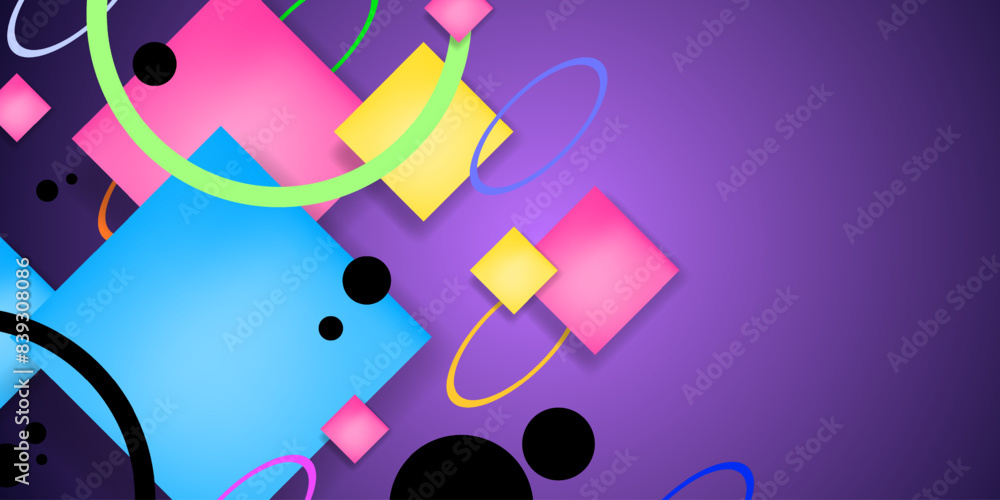 Poster abstract geometric background. modern colorful background with shapes vector backdrop.