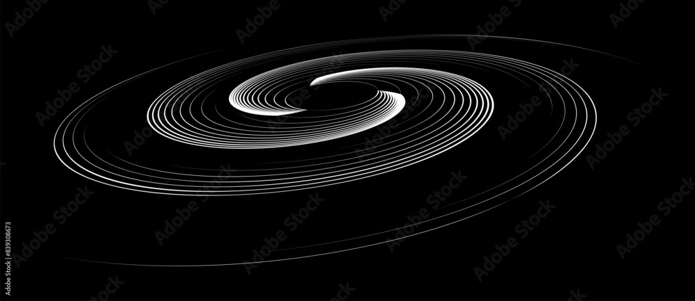 Canvas Prints Abstract background with lines in spiral, perspective view. Art design circle as logo or icon.