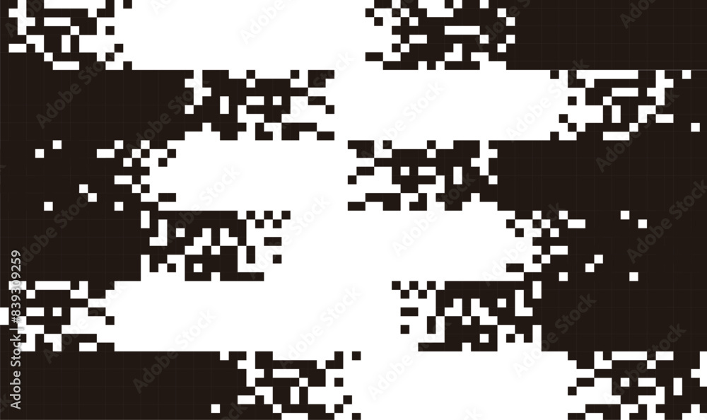 Poster fully editable vector, abstract mosaic background. horizontal pixel gradient. pixel art backdrop wit