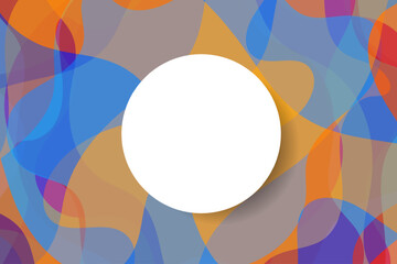 Circle Frame With Colorful Geometric Shape Pattern Abstract Background. Technology Banner Wallpaper. Vector Illustration. Digital