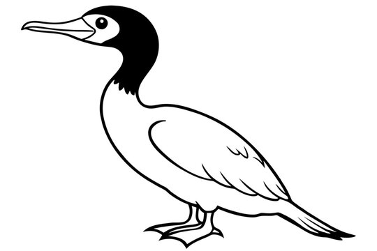 recommend clip art: cormorant bird silhouette vector illustration