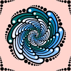 Spiral design with beautiful colours 