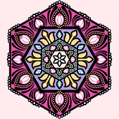 Festival theme floral mandala pattern 