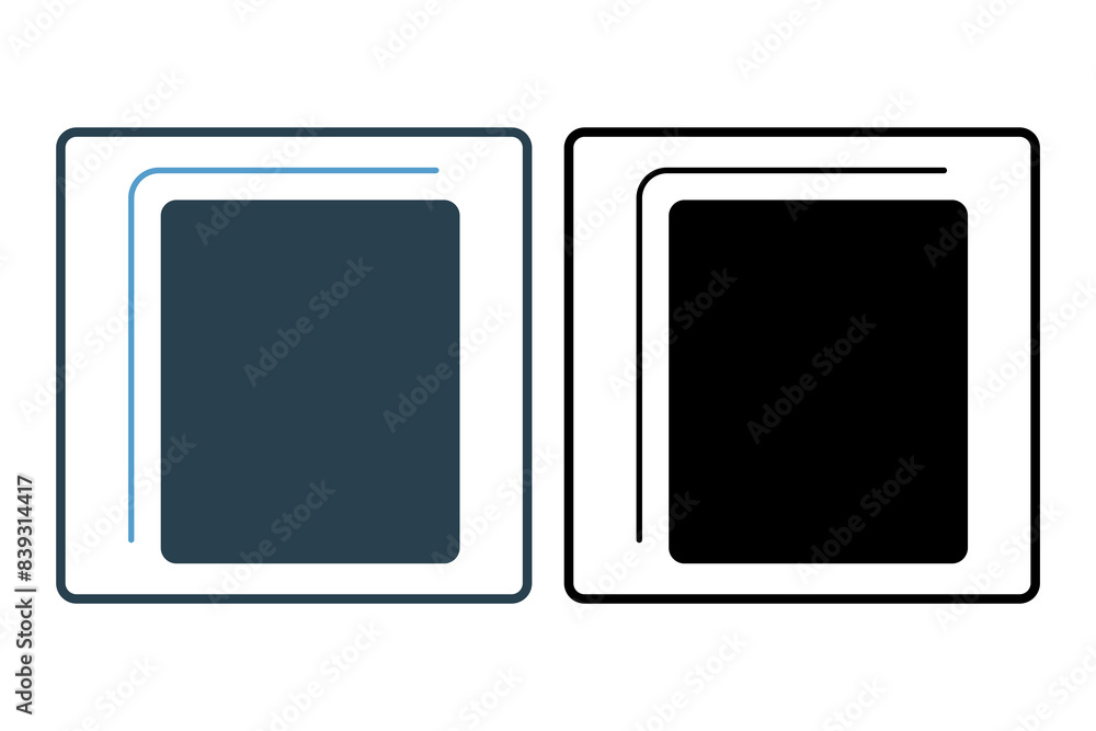Aufkleber copy icon. icon related to edit tool. suitable for web site, app, user interfaces, printable etc. so