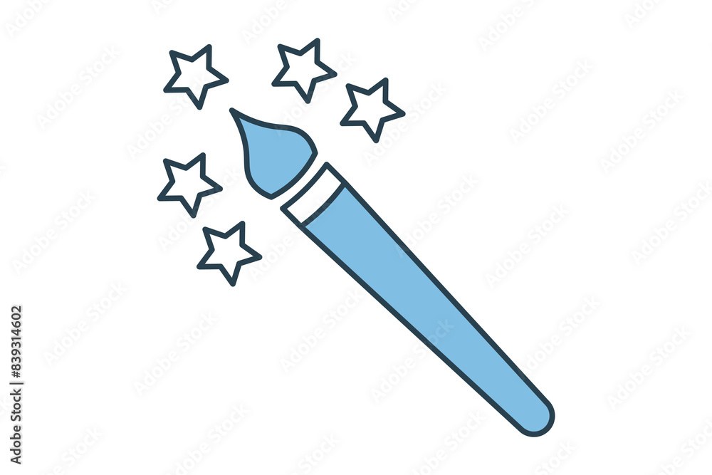Poster auto edit icon. icon related to edit tool. suitable for web site, app, user interfaces, printable et