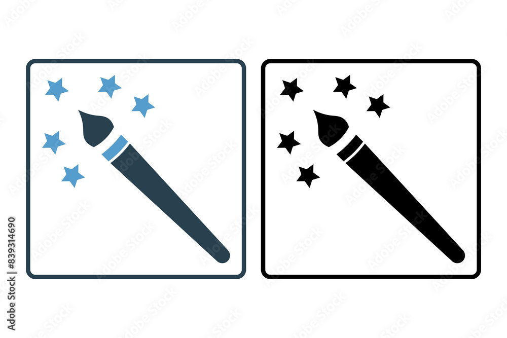 Poster auto edit icon. icon related to edit tool. suitable for web site, app, user interfaces, printable et