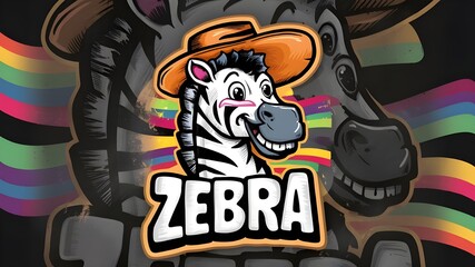 T-Shirt Design with Hand-Drawn Zebra