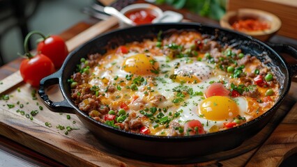 pan fried chicken with vegetables