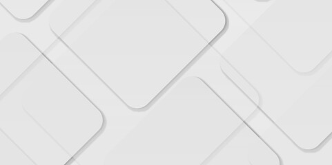 Vector Modern white and gray technology concept square and triangle geometric line background.  White and grey gradient color geometric backdrop design cube pattern background for website banner.