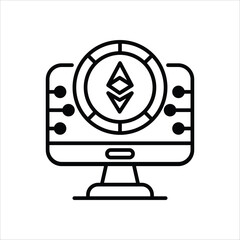 Cryptocurrency vector icon