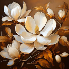white magnolia flower