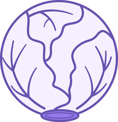 Brussel Sprouts Colored Icon. Vegetarian Food Vector Icon. Healthy Eating. Vegetables Concept