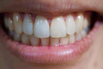 Bright White Smile After Teeth Whitening Treatment for Dental Health Promotion
