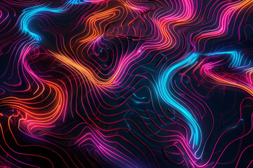 Fototapeta premium close up horizontal abstract illustration of colourful glowing neon lights background