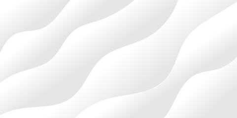 Abstract white and light gray wave modern soft luxury texture with smooth and clean vector banner subtle background illustration. White wave modern abstract background design.