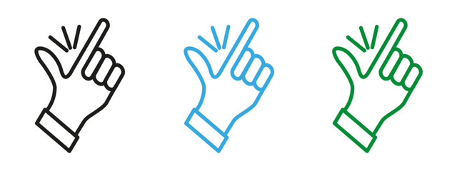 Fototapeta premium Finger Snapping Graphic Representing Quick and Rhythmic Actions
