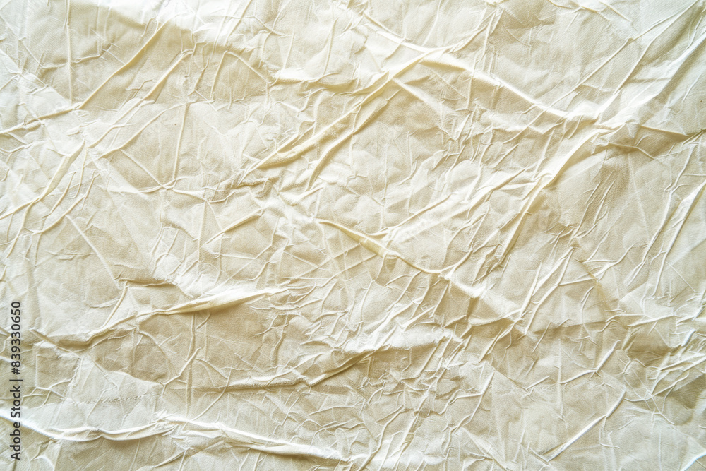 Poster close-up of wrinkled paper texture with creases and folds. ideal for backgrounds, design projects, a