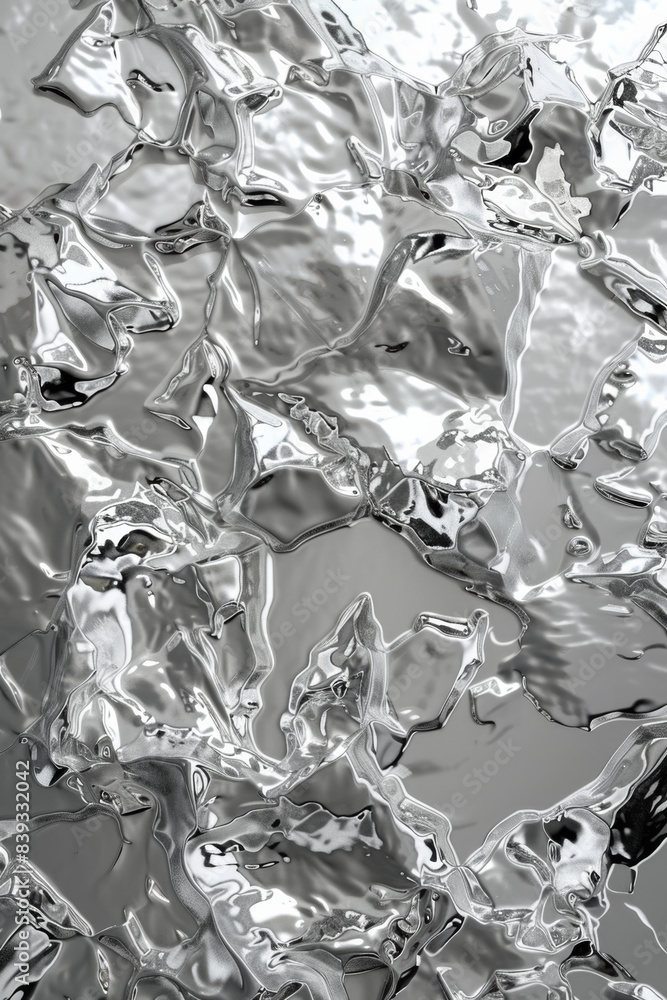 Poster abstract metallic texture background with reflective surfaces and intricate patterns, capturing futu