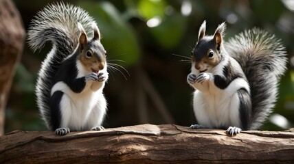 Obraz premium Ai generative, squirrel on a branch