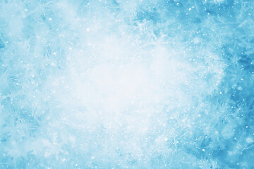 blue snow background abstract blurred