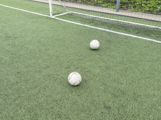 soccer field with ball at the field