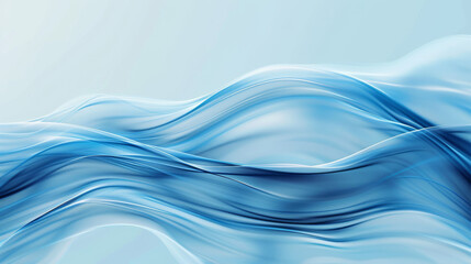 A stylish background featuring smooth, flowing blue waves against a light blue backdrop. 