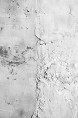 Obraz premium A high-contrast black and white image of a weathered, cracked concrete wall showing texture and age.
