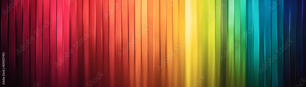 Wall mural vibrant vertical lines in a gradient spectrum of colors, creating a dynamic and eye-catching abstrac