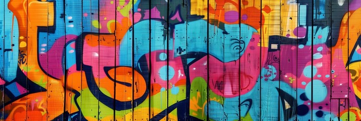 Obraz premium Colorful Urban Graffiti Street Art Background