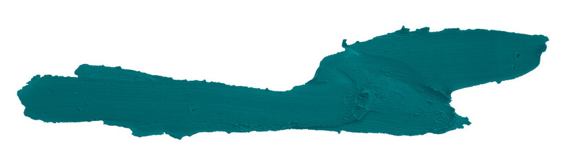 Green plasticine brush isolated on transparent background.