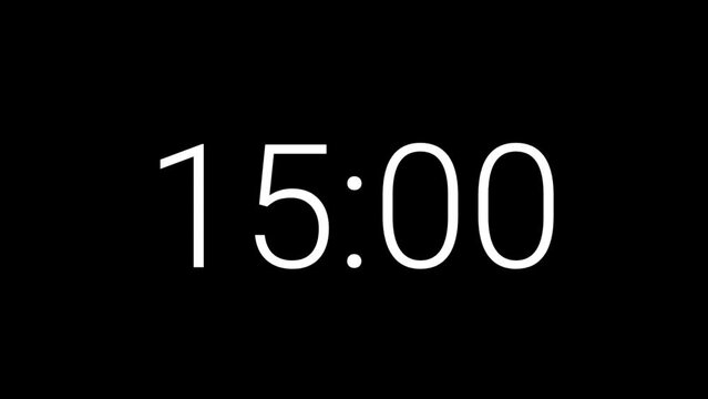 20 seconds countdown timer on black background suitable for concepts of time, deadlines