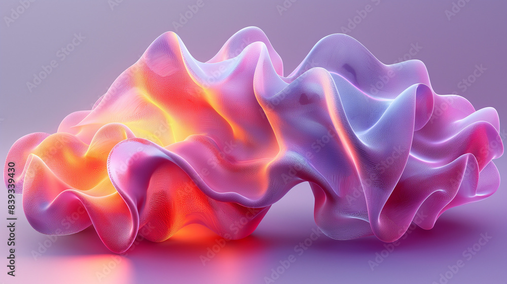 Aufkleber digitally generated image of abstract multi-coloured organic structure on purple background. innovat