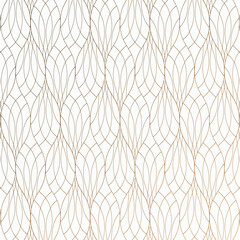 Abstract linear flower petal or leaves geometric pattern vector background, pattern is clean for fabric, printing, wallpaper. Pattern is on swatches panel