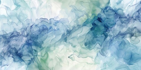 Obraz premium Abstract Blue and Green Watercolor Painting