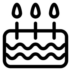 cake line icon vector illustration isolated on white background