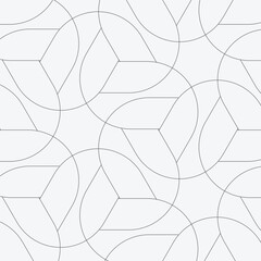 Linear vector pattern, repeating abstract chain on hexagon shape or abstract flower. pattern is clean for fabric, printing, wallpaper. Pattern is on swatches panel
